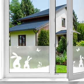 Fensterfolie static window border Lovely Rabbits